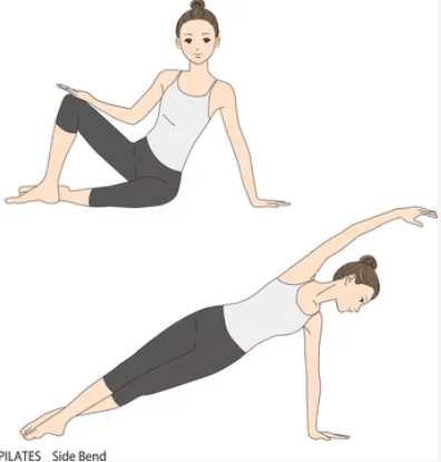 Pilates seated side bends